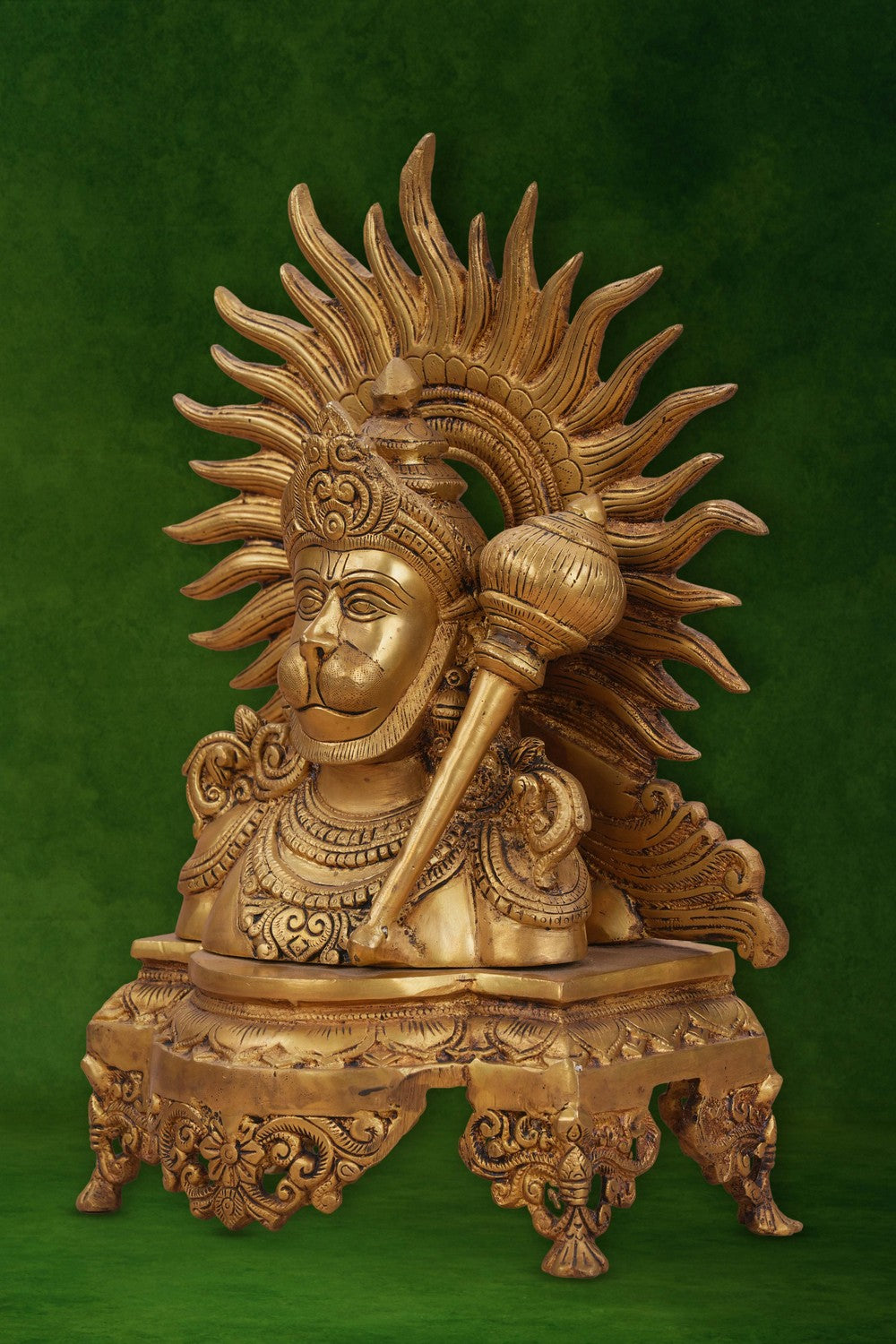 Image of A Brass Hanuman with a Surya