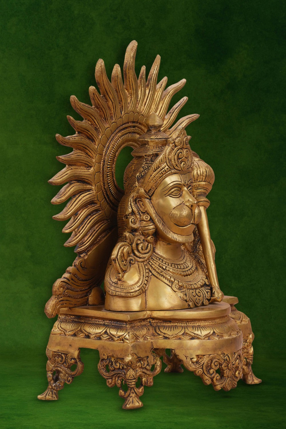 Image of A Brass Hanuman with a Surya