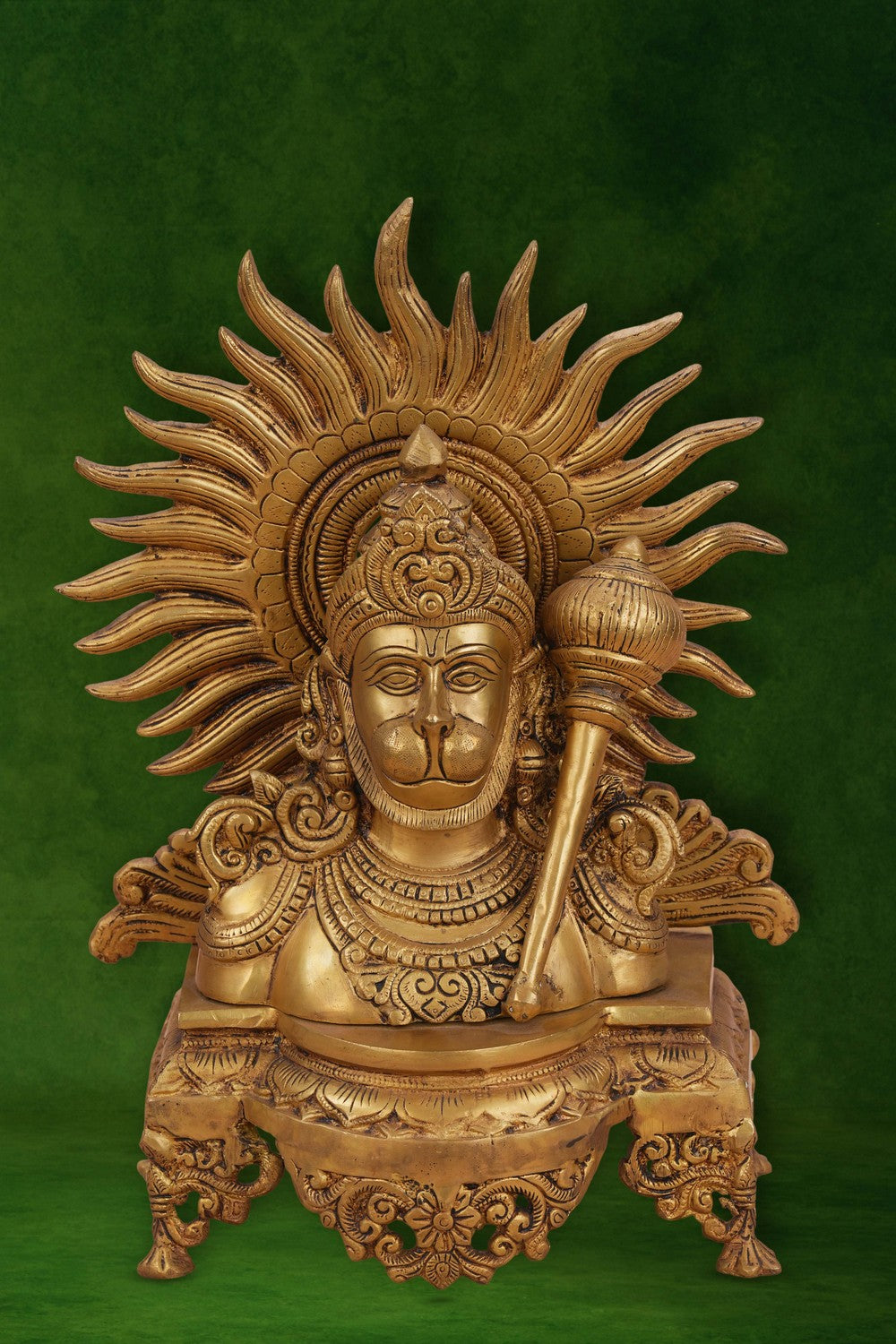 Image of A Brass Hanuman with a Surya