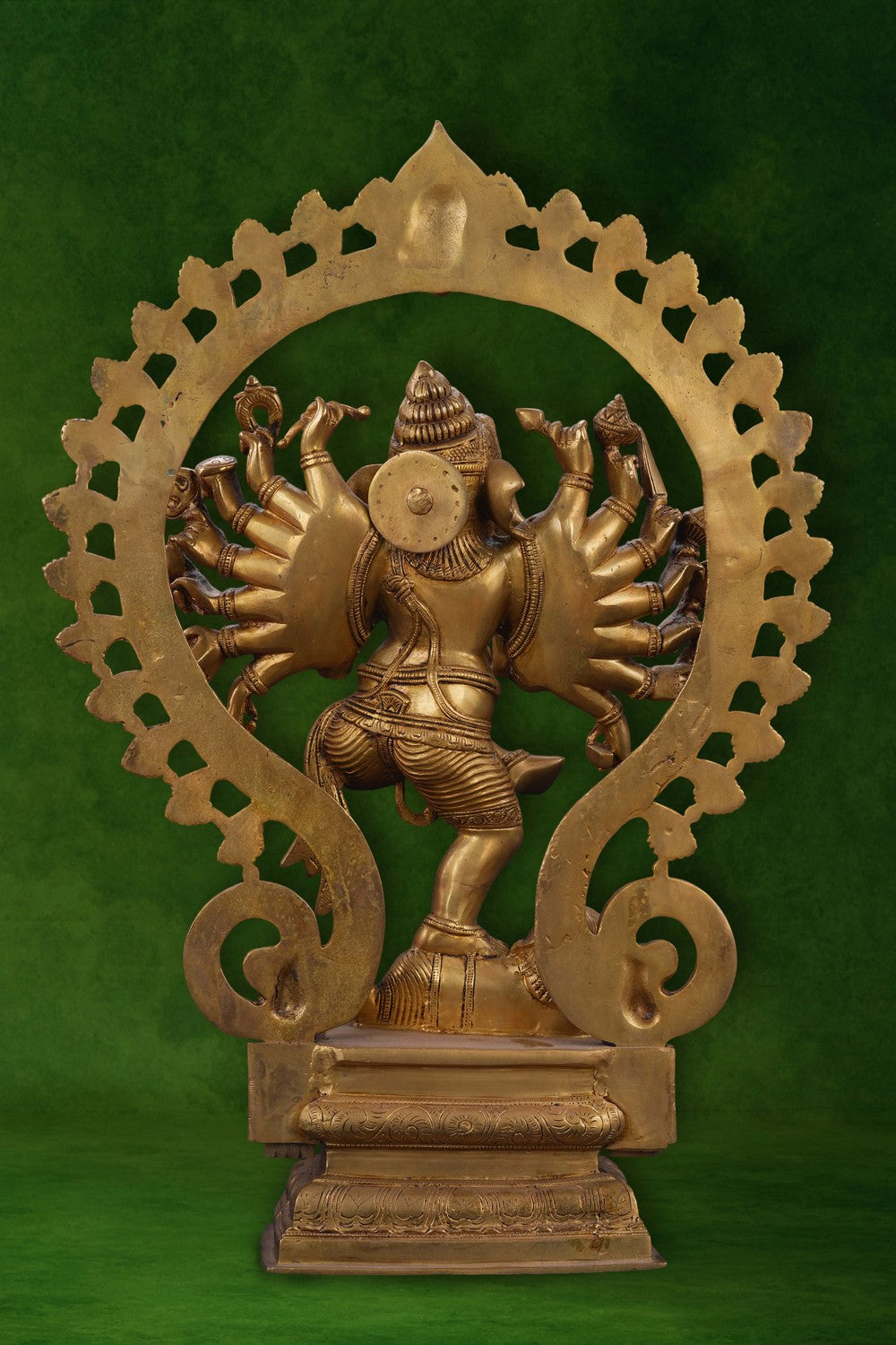 Image of Brass Nataraj-style Ganesha idol