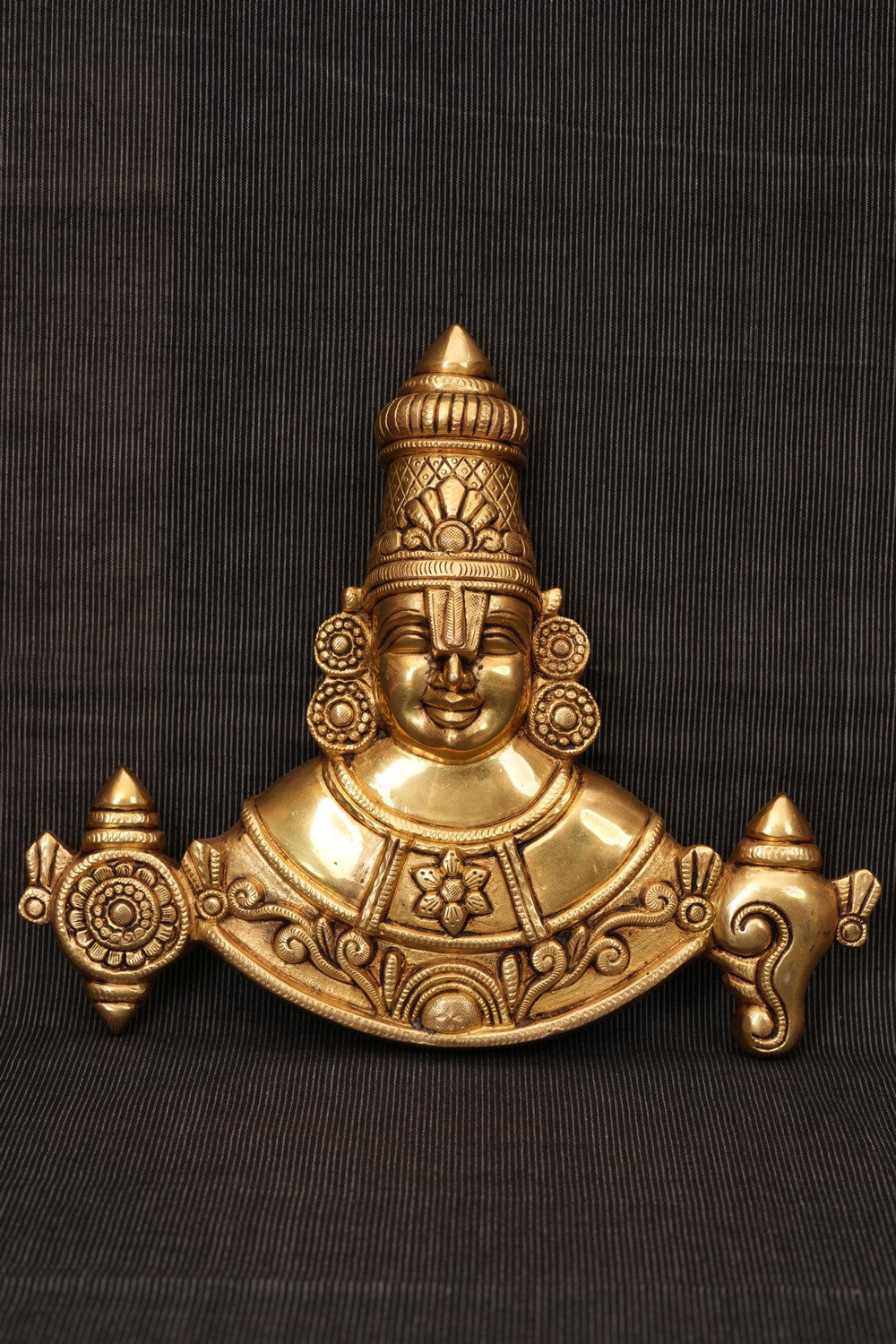 Image of Tirupati Balaji face with shankh and chakra wall hanging