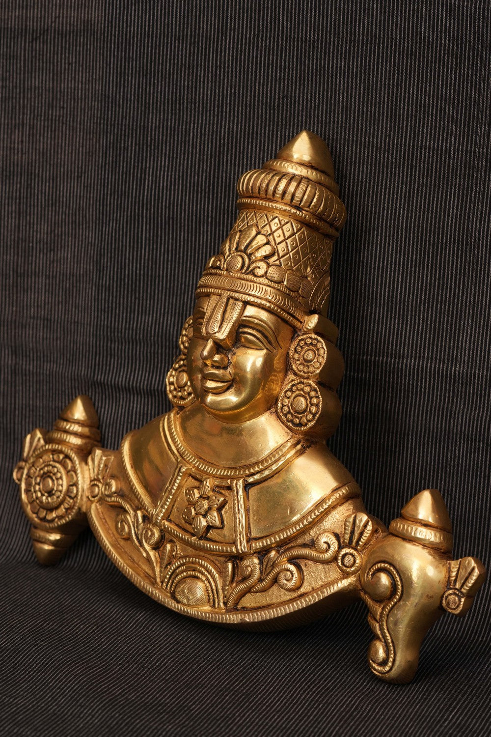Image of Tirupati Balaji face with shankh and chakra wall hanging