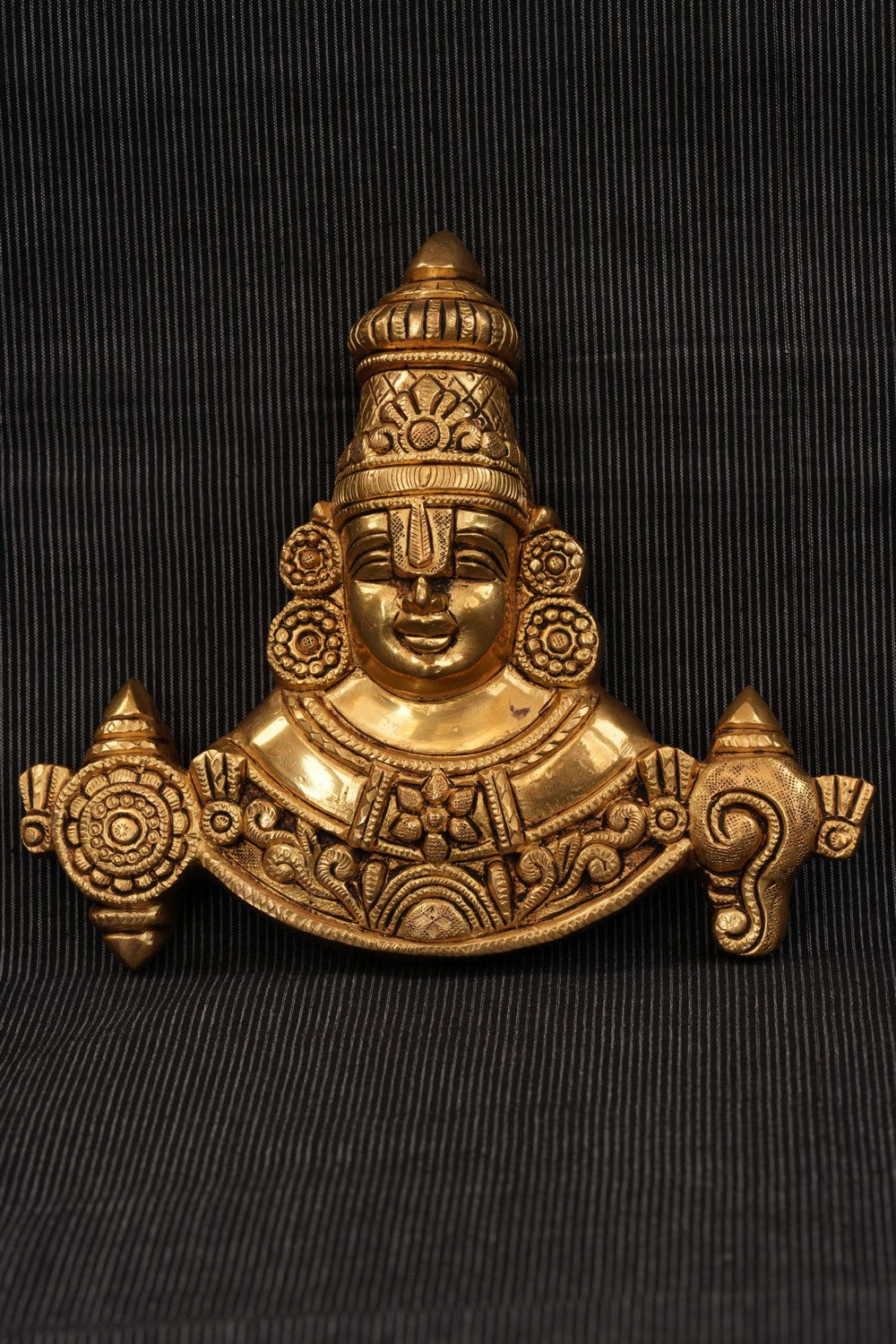 Image of Tirupati Balaji face with shankh and chakra wall hanging