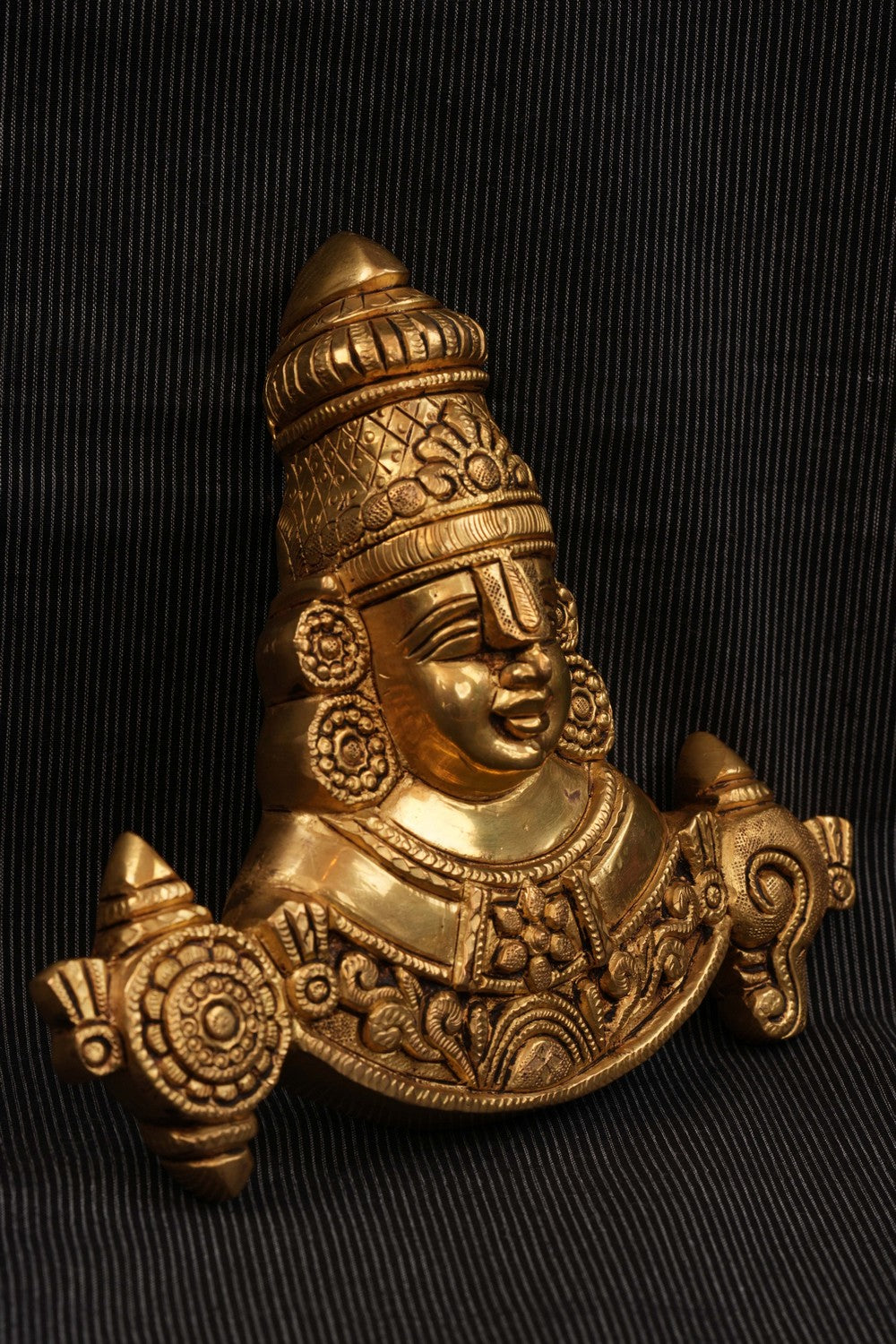 Image of Tirupati Balaji face with shankh and chakra wall hanging