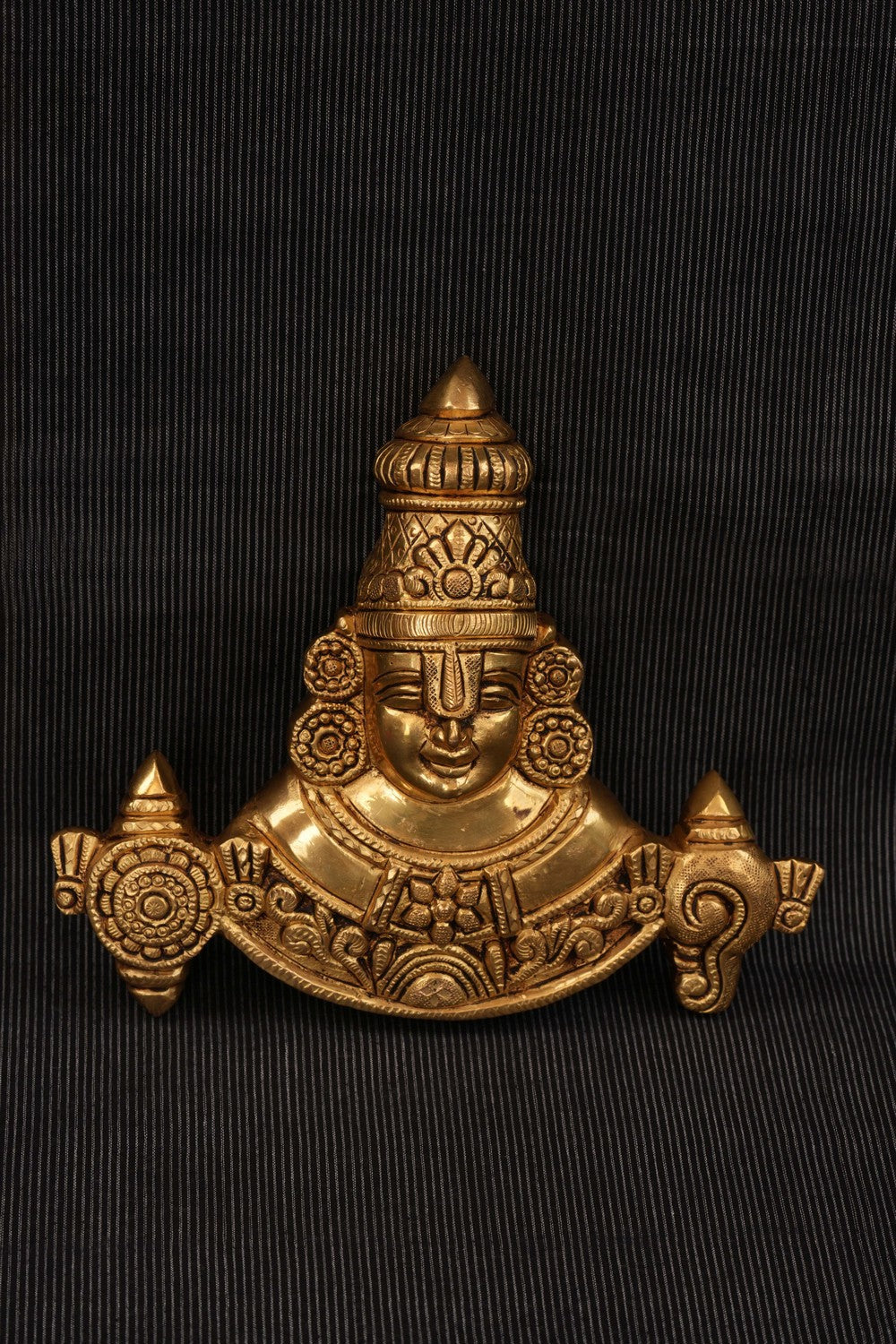 Image of Tirupati Balaji face with shankh and chakra wall hanging