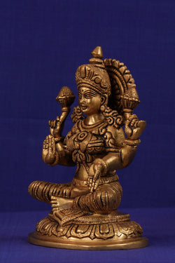 Image of Brass Lakshmi idol