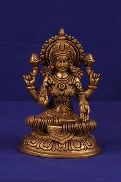 Image of Brass Lakshmi idol
