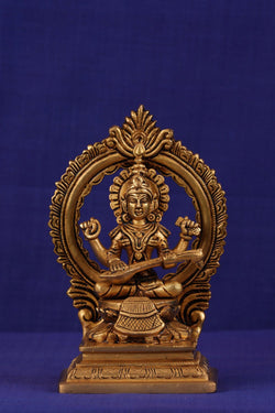 Image of Brass Saraswati idol