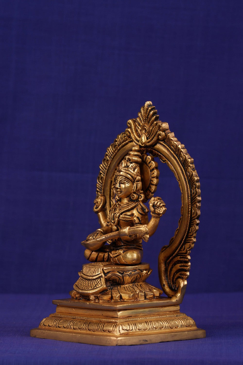 Brass Saraswati idol