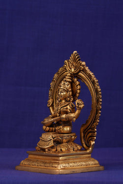 Image of Brass Saraswati idol