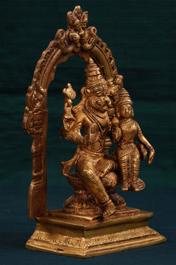 Image of Brass Narasihma with Lakshmi