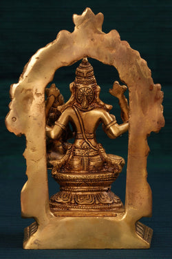 Image of Brass Narasihma with Lakshmi