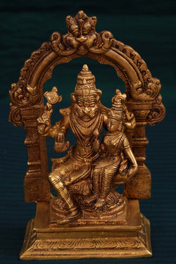 Image of Brass Narasihma with Lakshmi