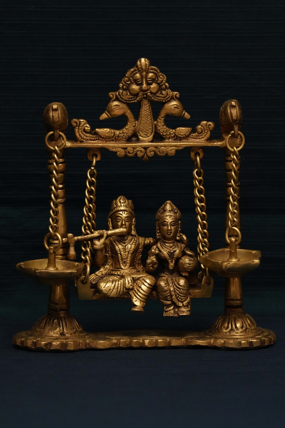 Brass Radha Krishna Swing