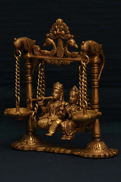 Image of Brass Radha Krishna Swing