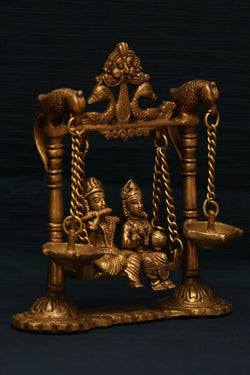 Image of Brass Radha Krishna Swing