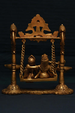 Image of Brass Radha Krishna Swing