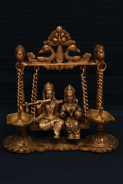 Image of Brass Radha Krishna Swing