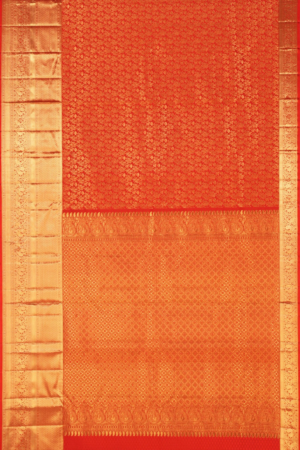 Image of Kanchipattu Tissue Brocade Red Saree