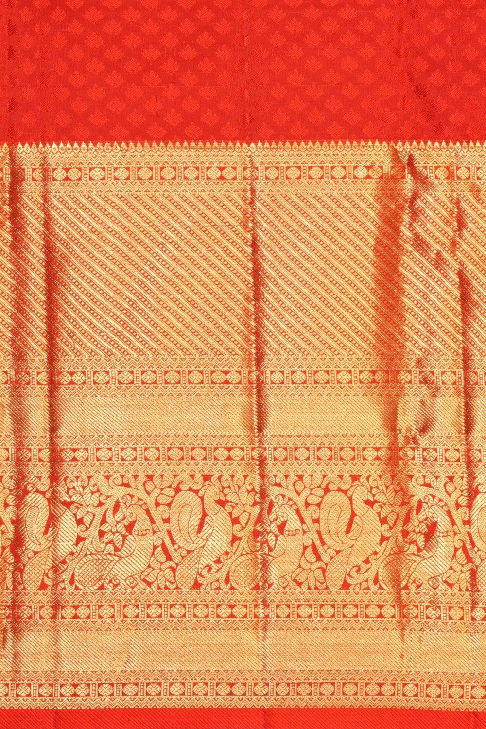 Image of Kanchipattu Tissue Brocade Red Saree