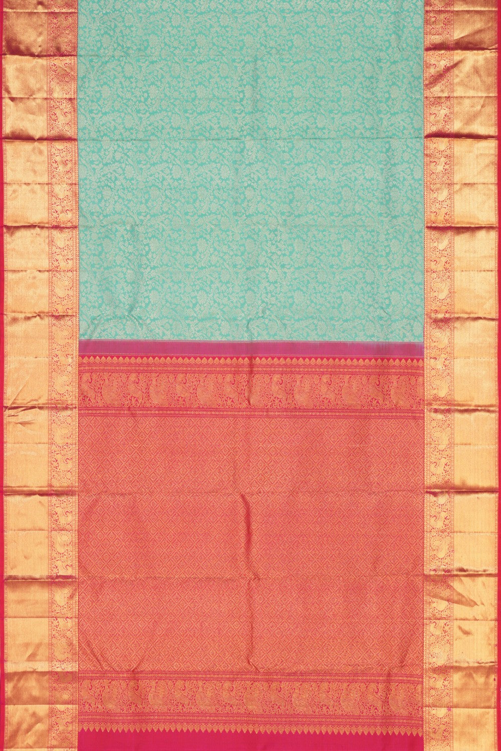 Image of Kanchipattu Brocade Sea Green Saree