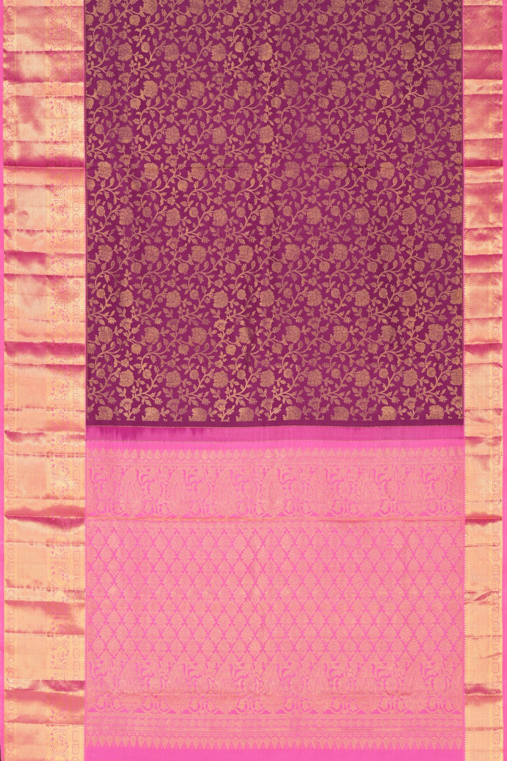 Image of Kanchipattu Brocade Purple Saree