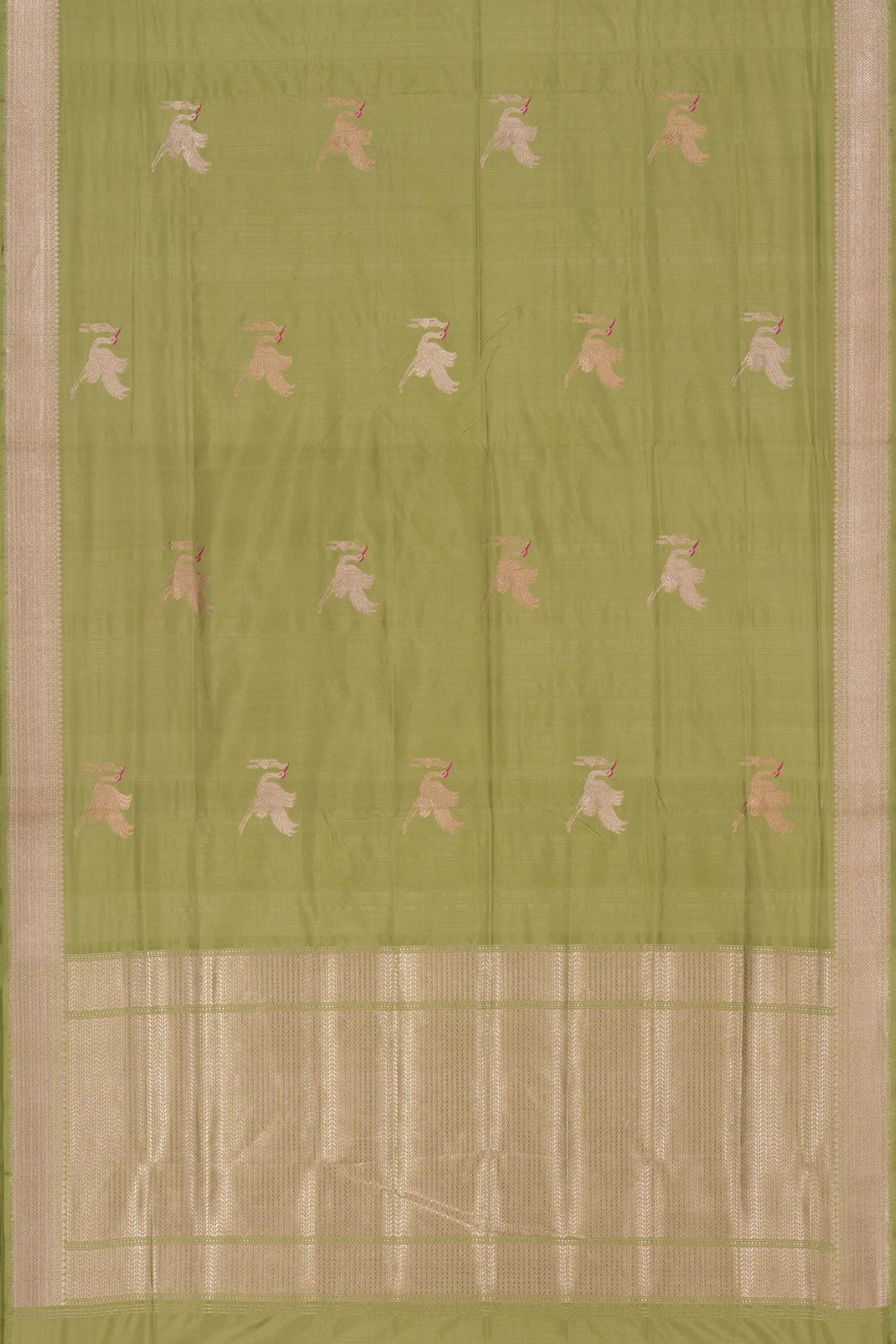 Banarasi Katan Silk Sage Green Saree