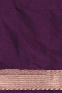 Image of Banarasi Katan Silk Violet Saree