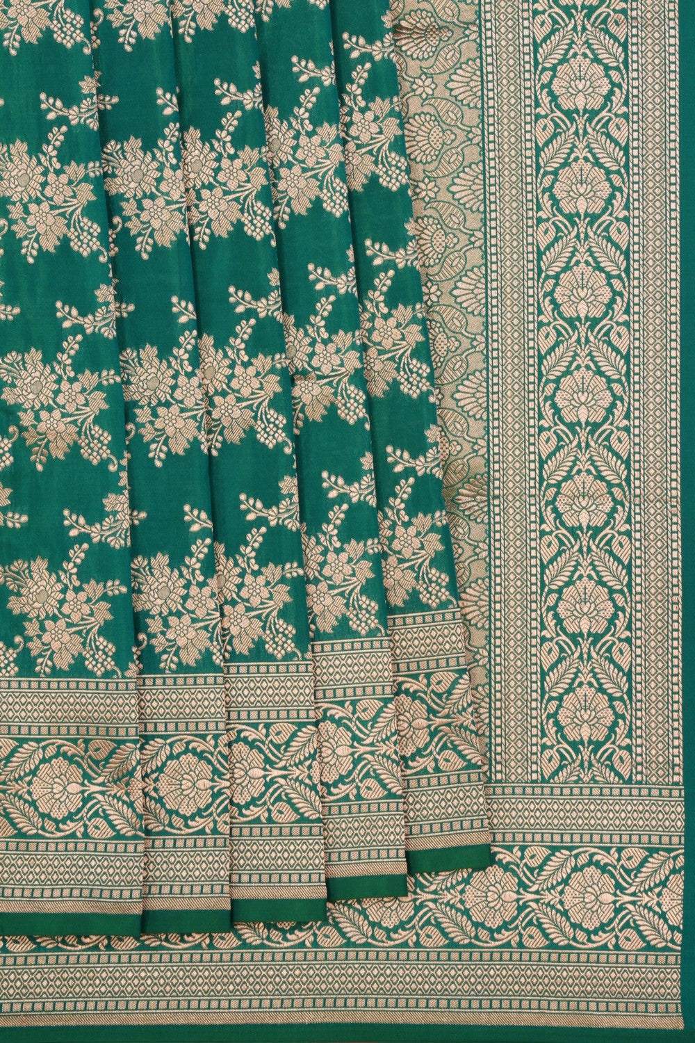 Banarasi Katan Silk Green Saree