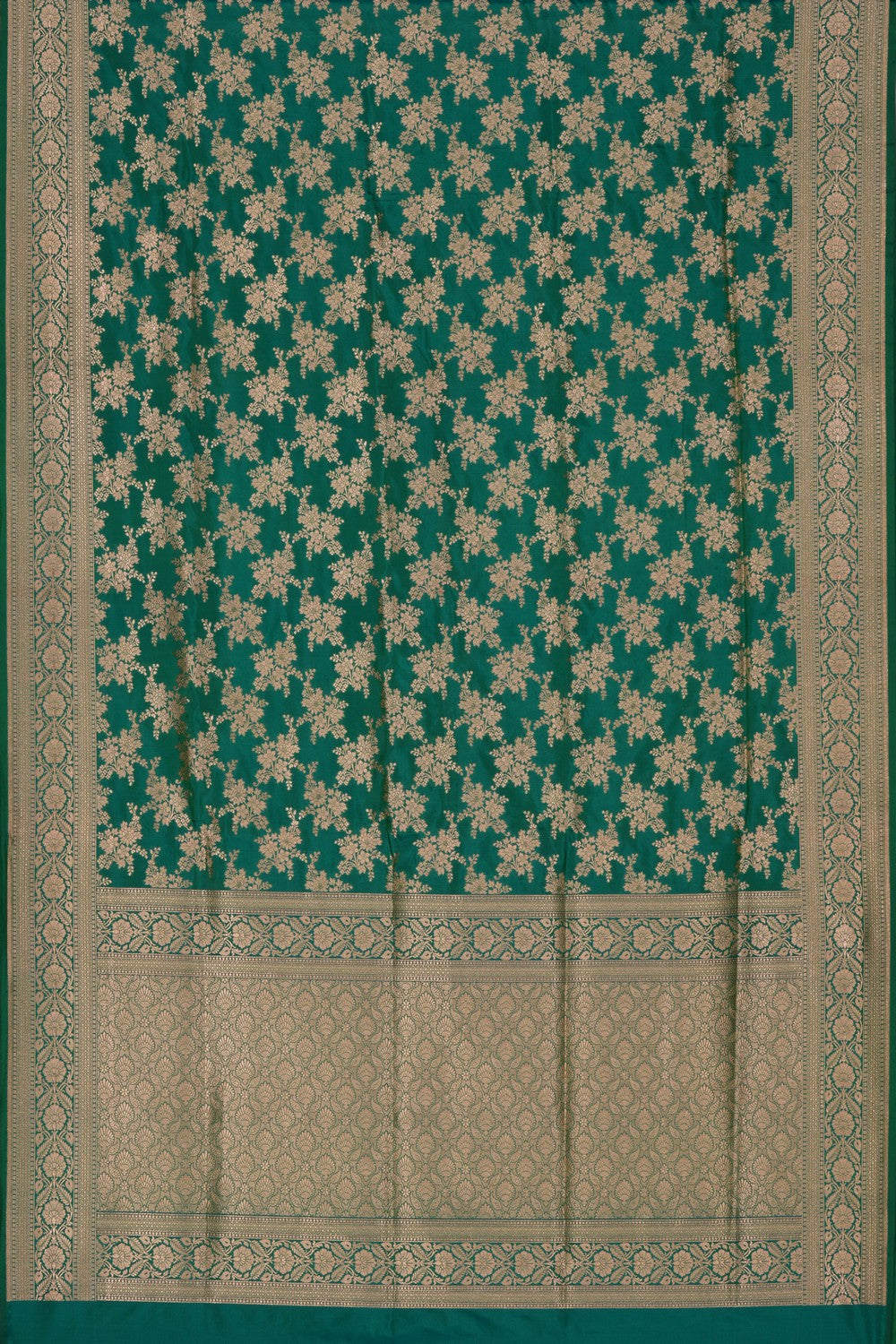 Banarasi Katan Silk Green Saree