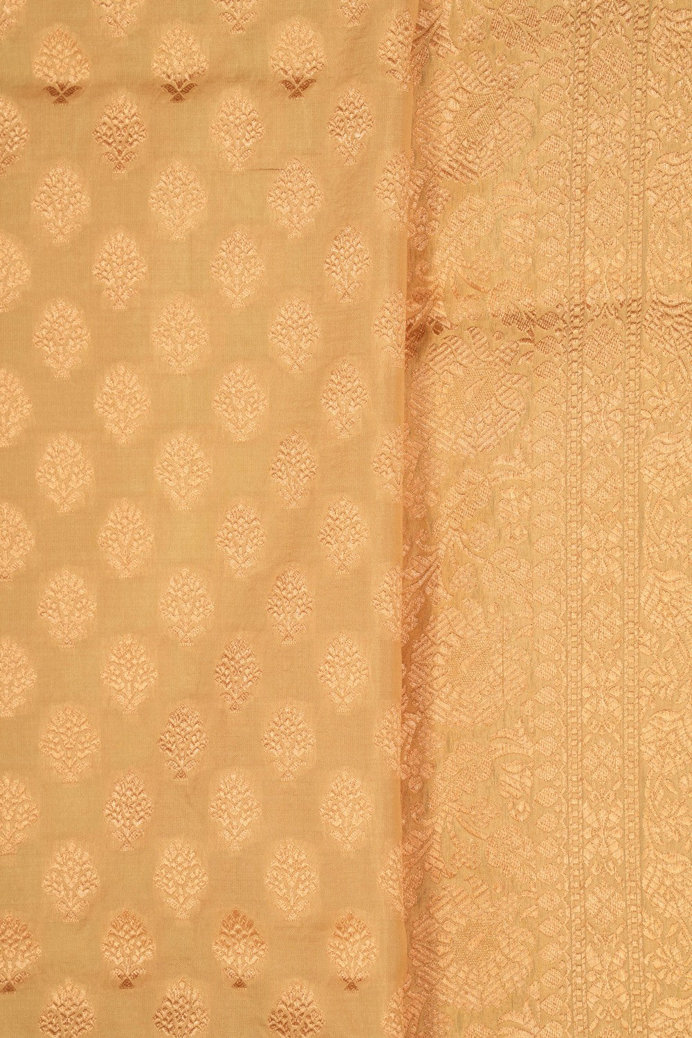 Image of Banarasi Silk Ivory Off-White Saree