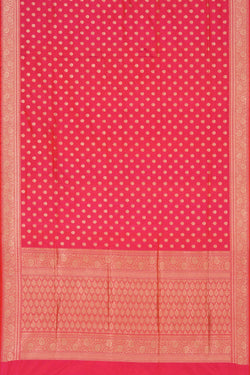 Image of Banarasi Katan Silk Fuchsia-Pink Saree