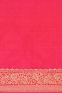 Image of Banarasi Katan Silk Fuchsia-Pink Saree