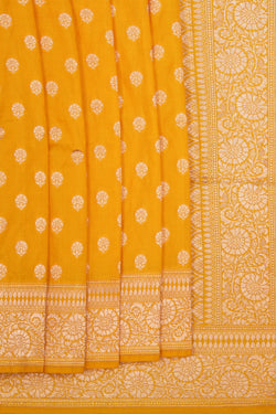 Image of Banarasi Katan Silk Yellow Saree