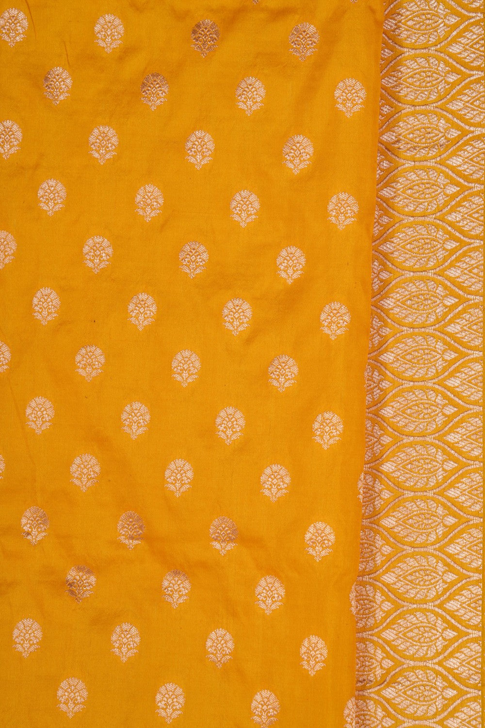 Banarasi Katan Silk Yellow Saree