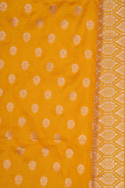 Image of Banarasi Katan Silk Yellow Saree