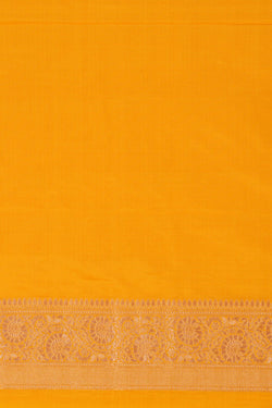 Image of Banarasi Katan Silk Yellow Saree