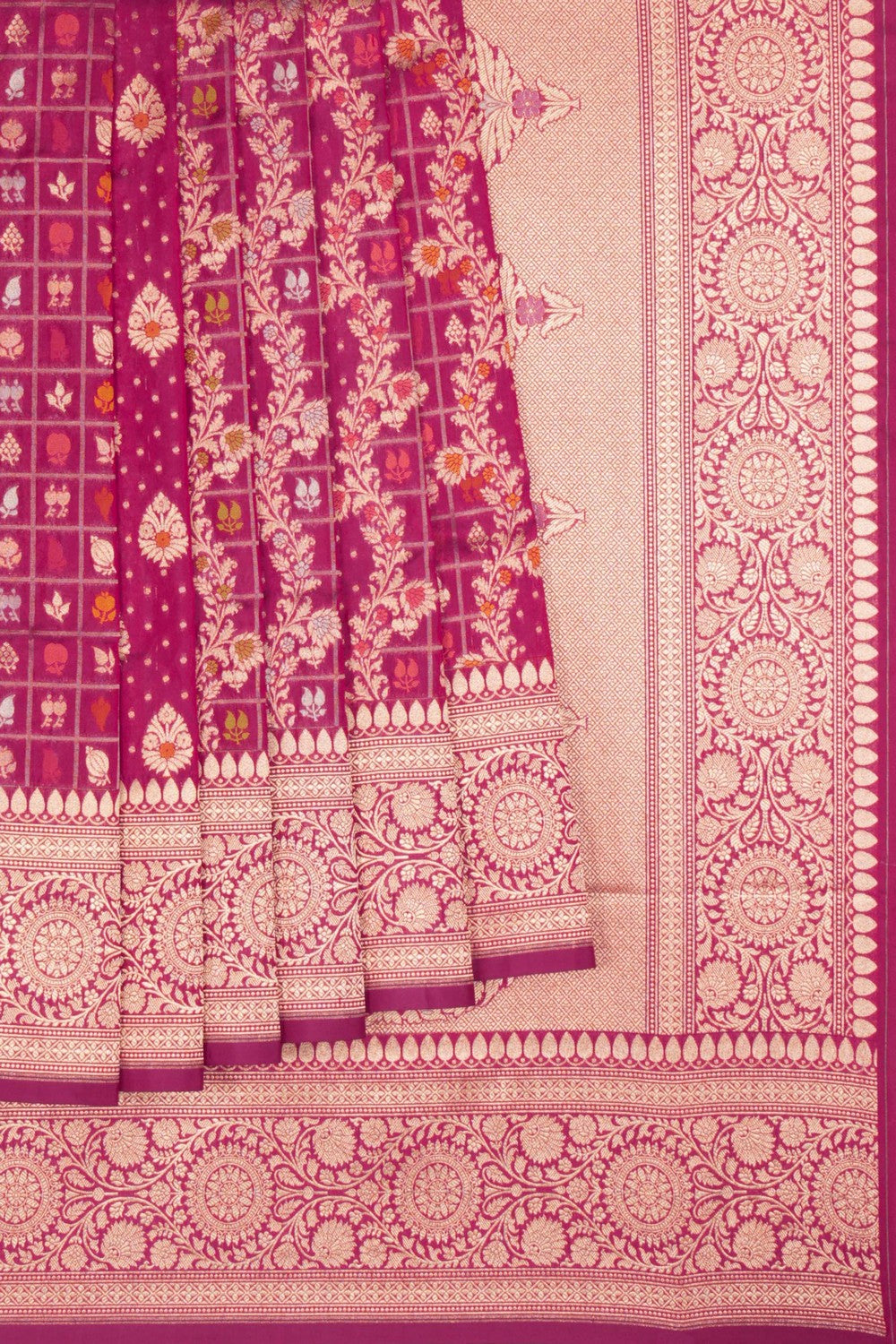 Banarasi Katan Silk Plum Pink Saree