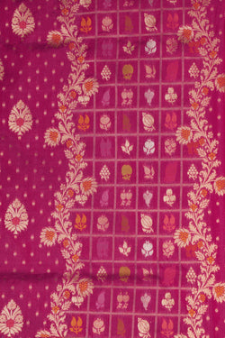 Image of Banarasi Katan Silk Plum Pink Saree