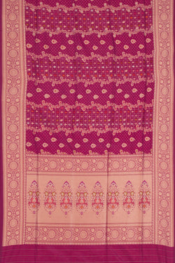 Image of Banarasi Katan Silk Plum Pink Saree