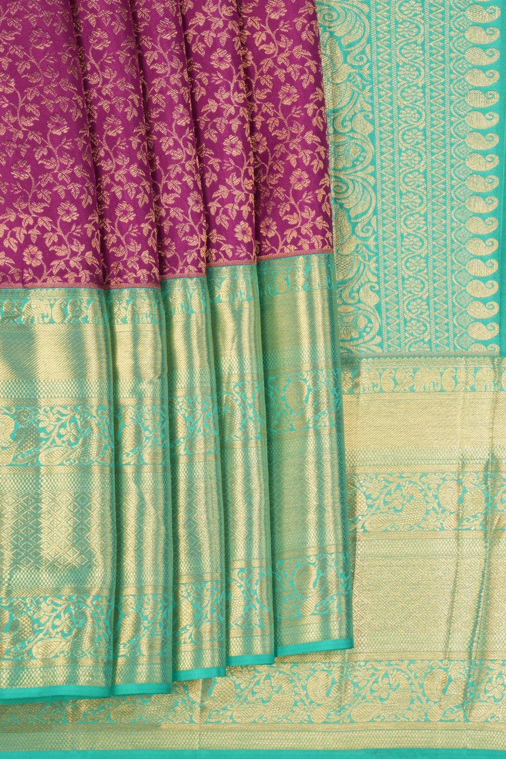 Kanchipattu Brocade Violet Saree