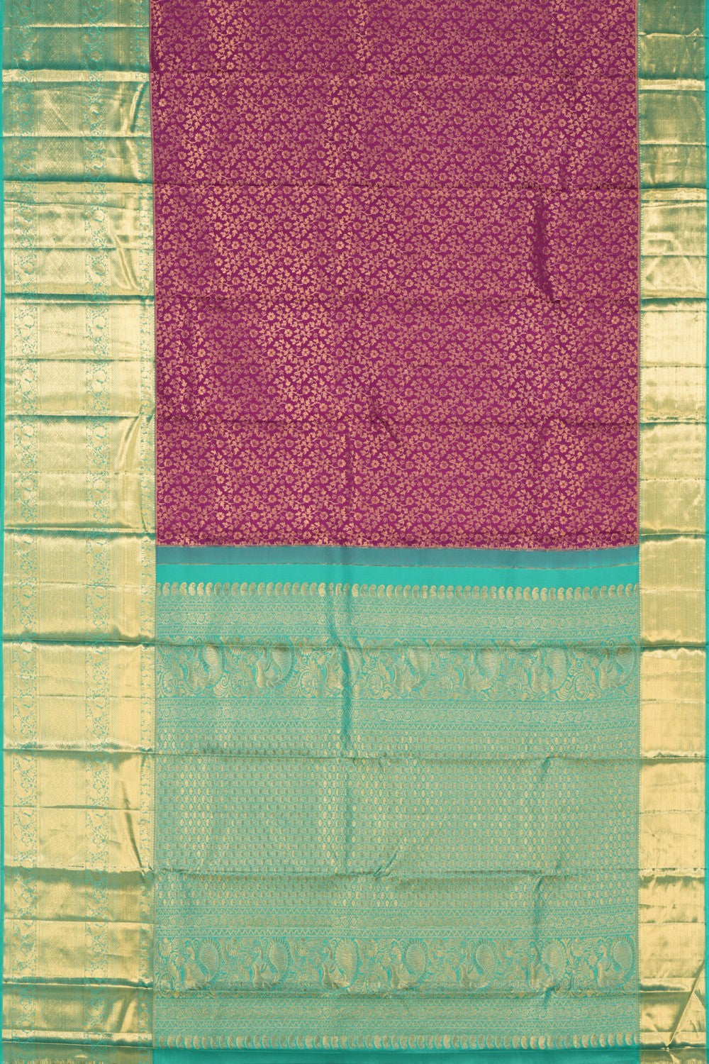 Image of Kanchipattu Brocade Violet Saree