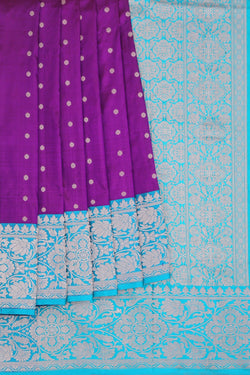 Image of Banarasi Silk Purple Saree