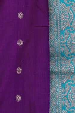 Image of Banarasi Silk Purple Saree