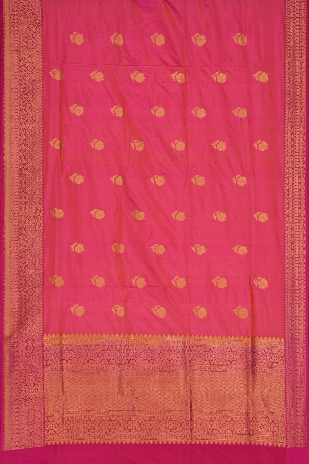 Banarasi Katan Silk Fuchsia-Pink Saree