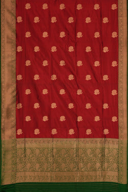 Image of Banarasi Katan Silk Red Saree