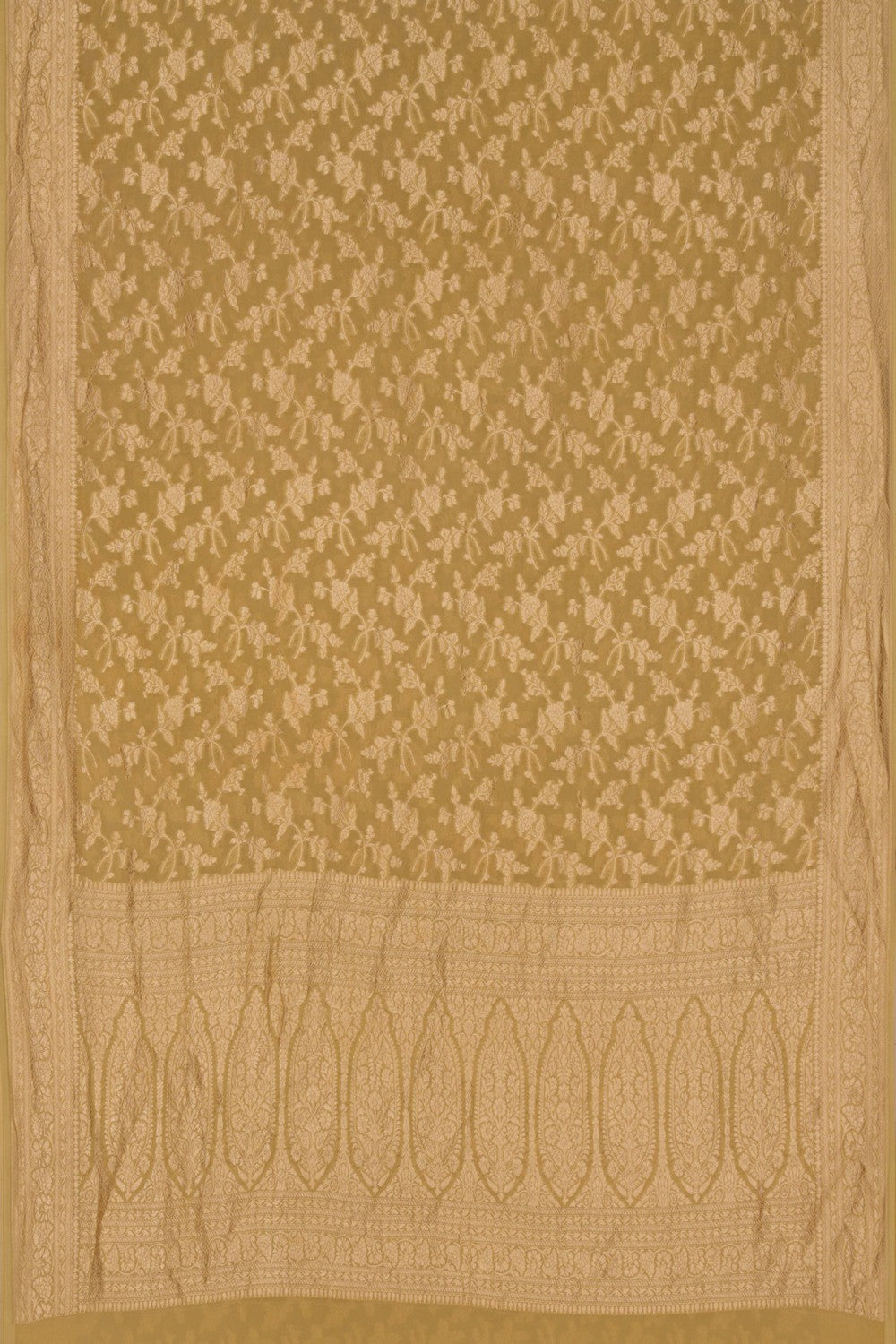 Image of Banarasi Georgette Green Saree