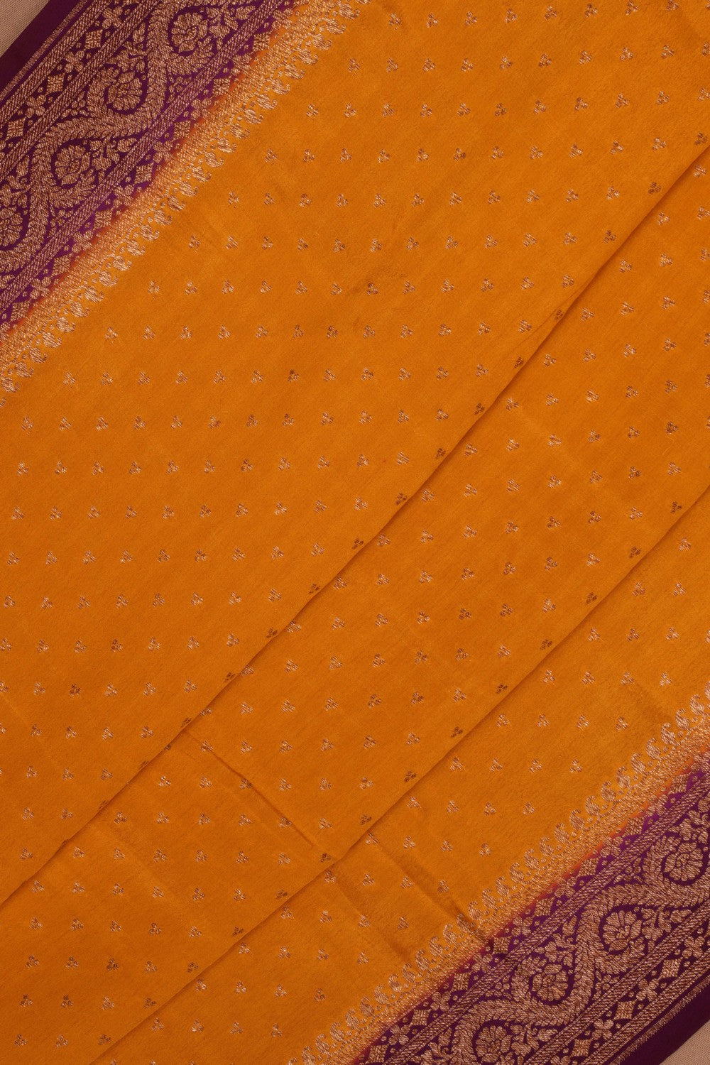 Banarasi Crepe Silk Mustard Saree