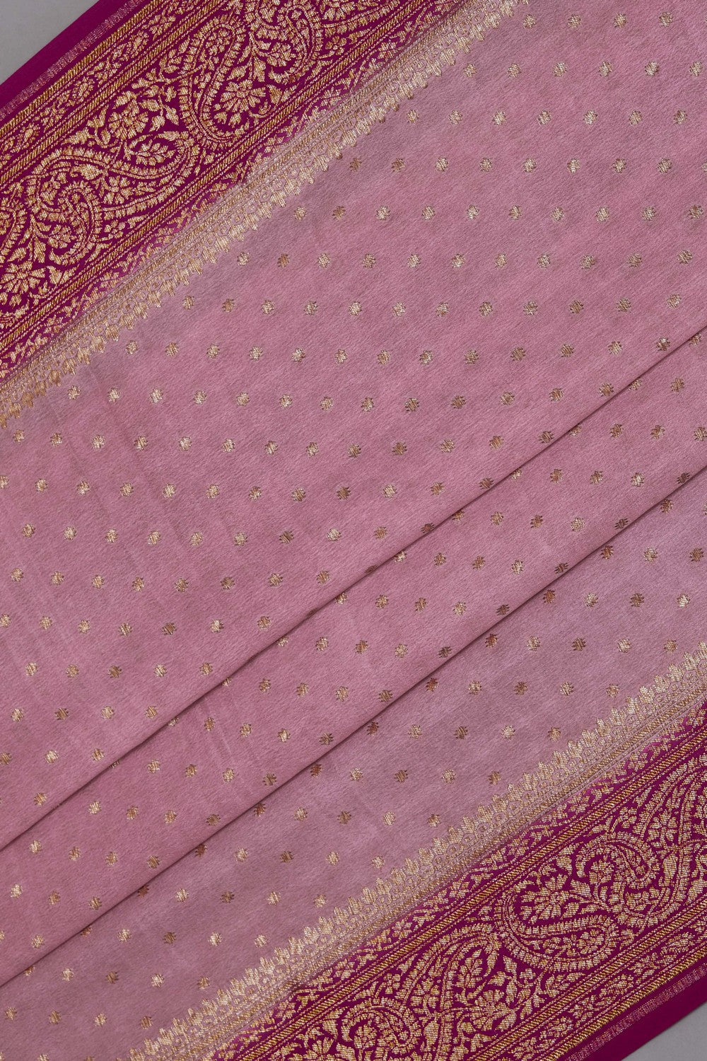 Banarasi Crepe Silk Pink Saree