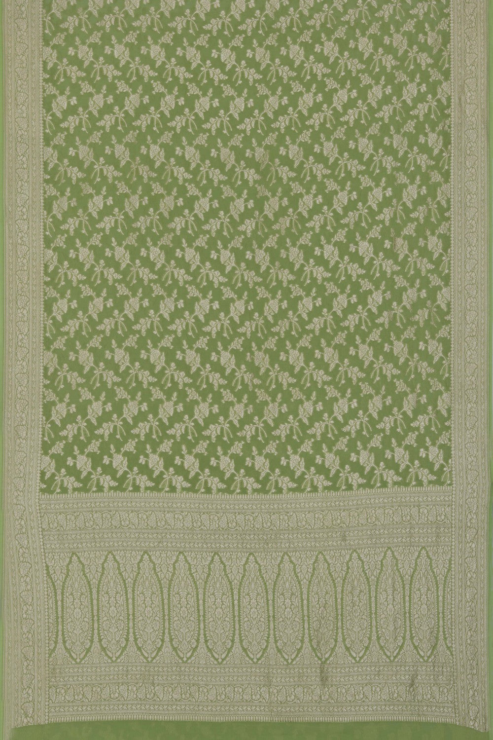 Image of Banarasi Georgette Green Saree